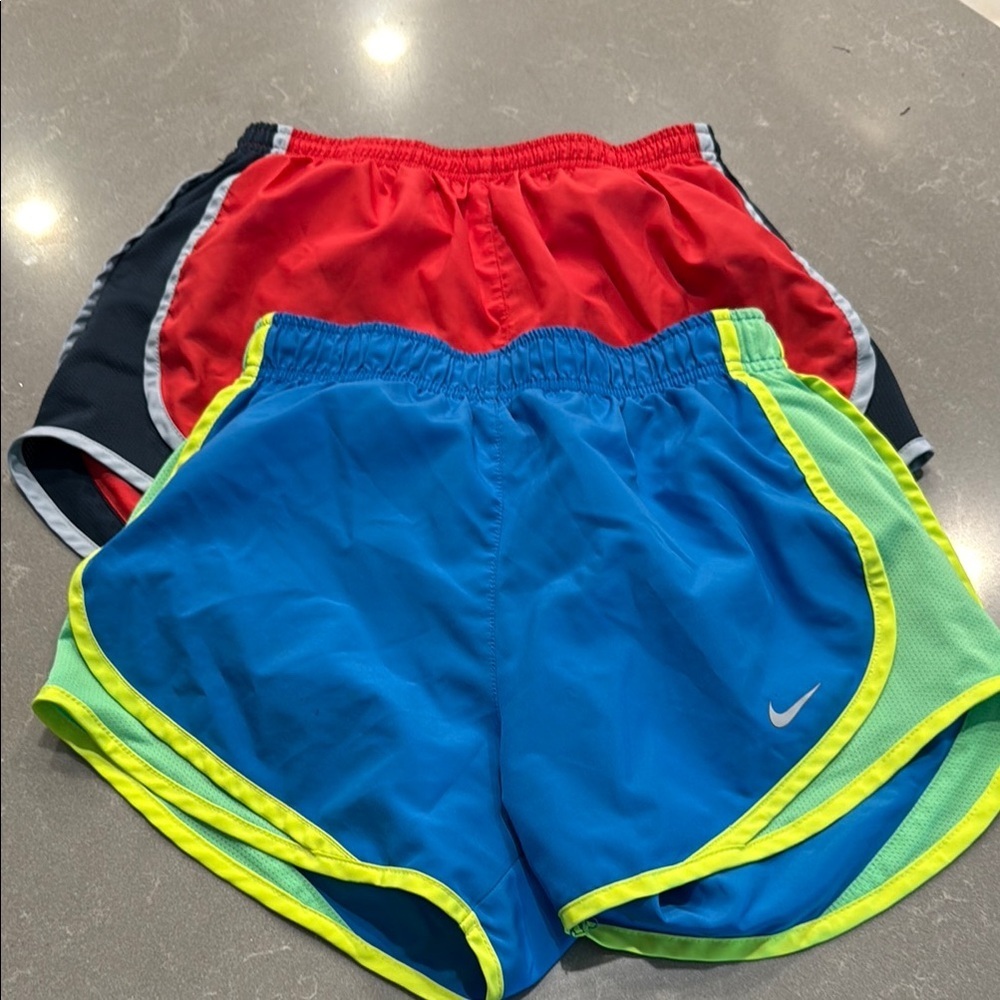 Nike Red Magenta and Blue Athletic Shorts Bundle